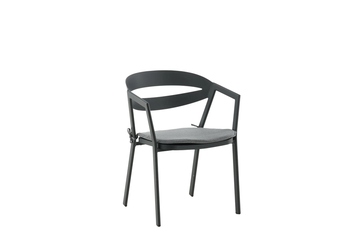 Gartenstuhl Sylt - aus Aluminium in Schwarz