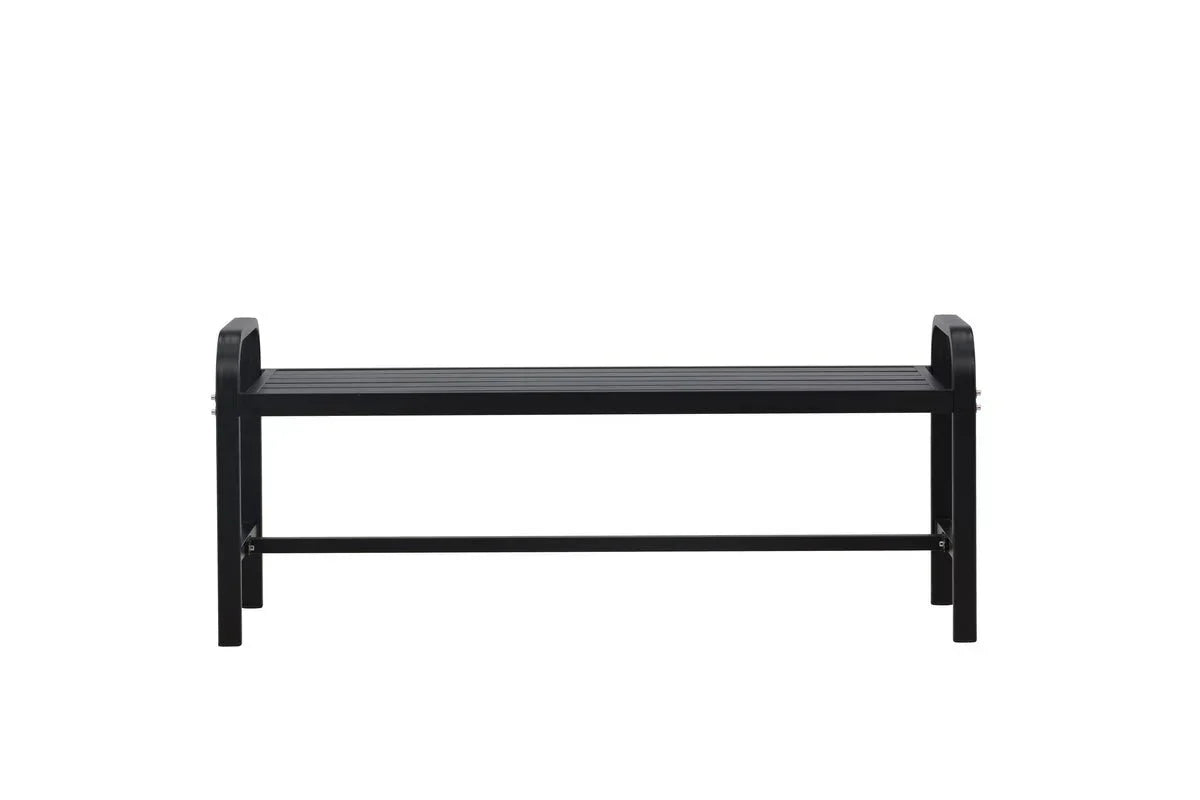 Gartenbank Cäsar - aus robustem, schwarzem Aluminium