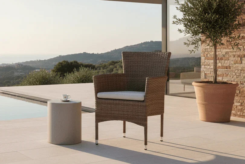 2er Set - Marina Gartenstuhl in Rattanoptik