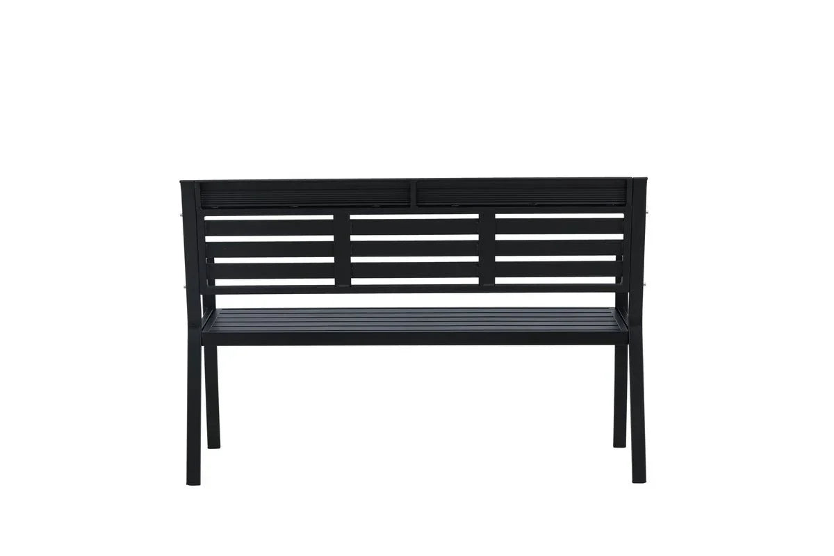 Gartenbank Mineral - Zeitloses Design aus schwarzem Aluminium