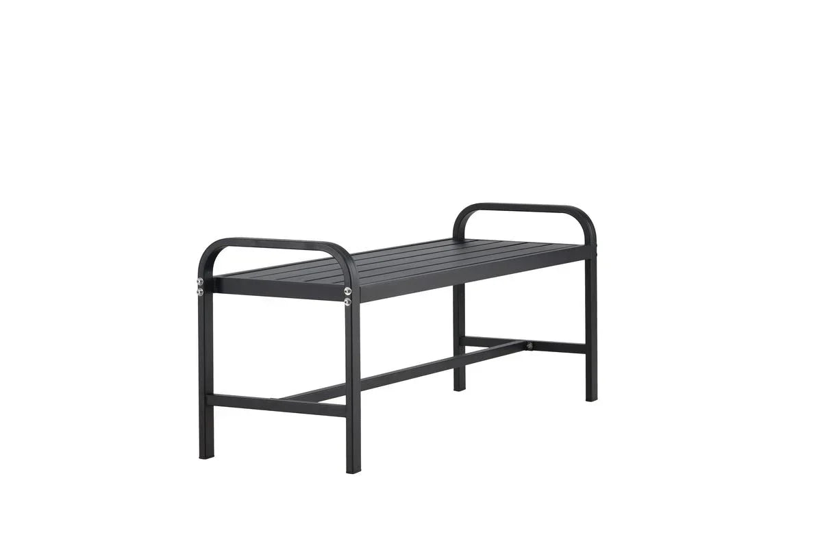 Gartenbank Cäsar - aus robustem, schwarzem Aluminium