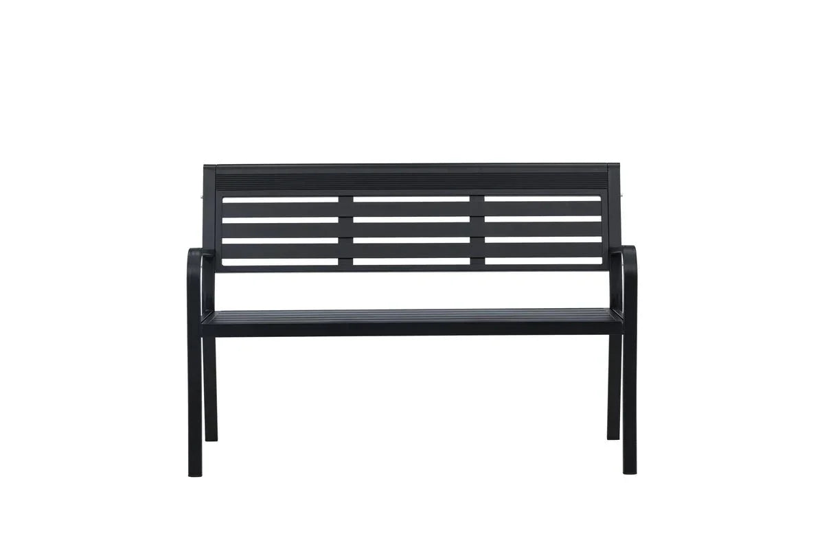Gartenbank Mineral - Zeitloses Design aus schwarzem Aluminium