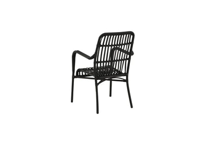 Gartenstuhl Tivaro - aus Rattan in Schwarz