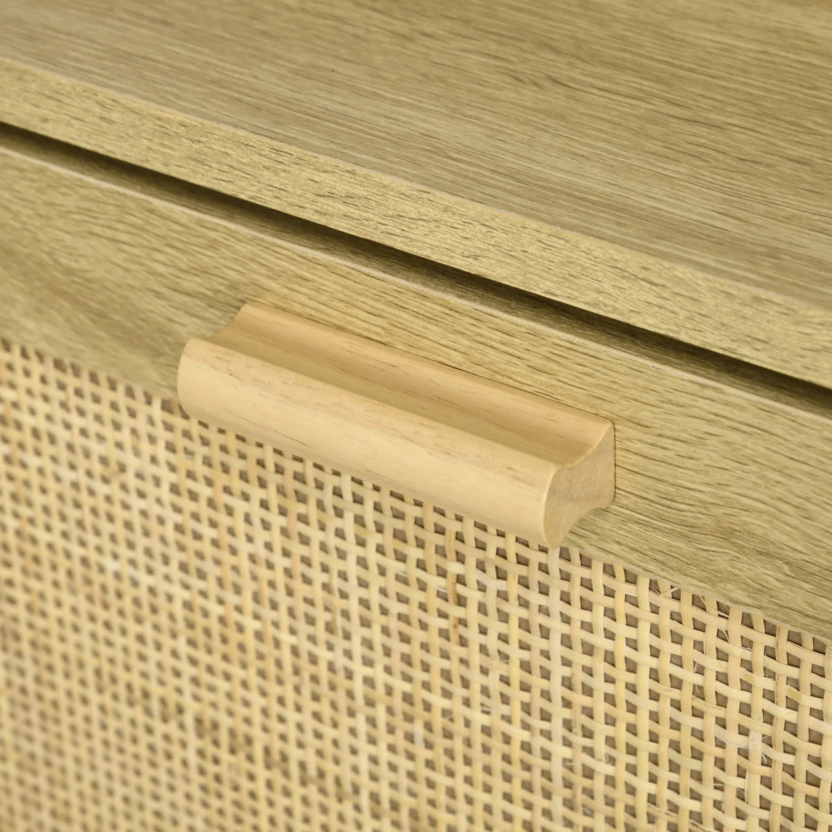 HOMCOM Schuhschrank für den Eingangsbereich im Bohemian-Stil – Schuhschrank für 18 Paar Schuhe mit 2 Klappschubladen und 1 offenen Regal – Schmaler Schuhschrank für Flur 80x24,5x110 cm Eiche