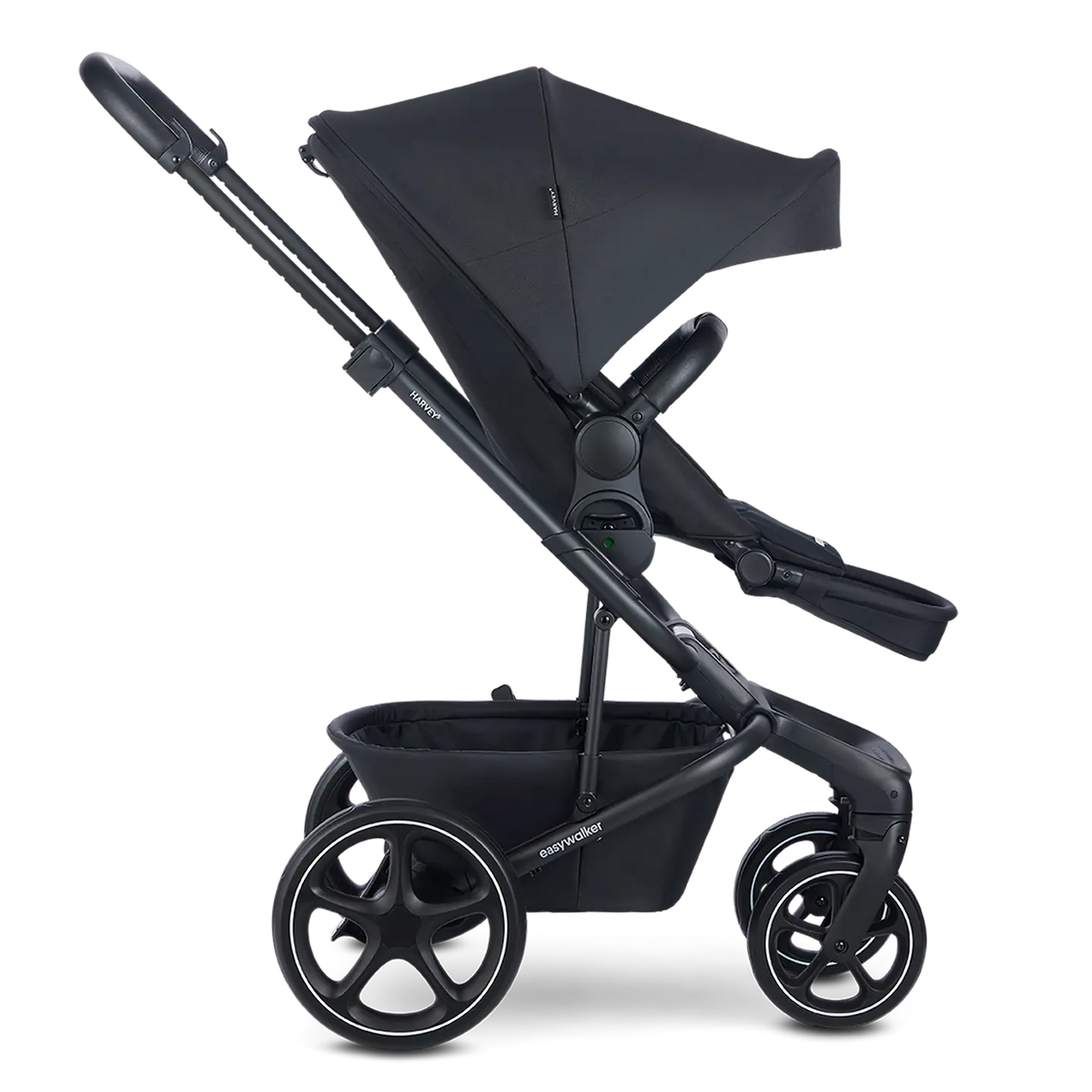 B-Ware Easywalker Harvey Midnight Black Kinderwagen Buggy Kinderfahrzeug Babyschale Set