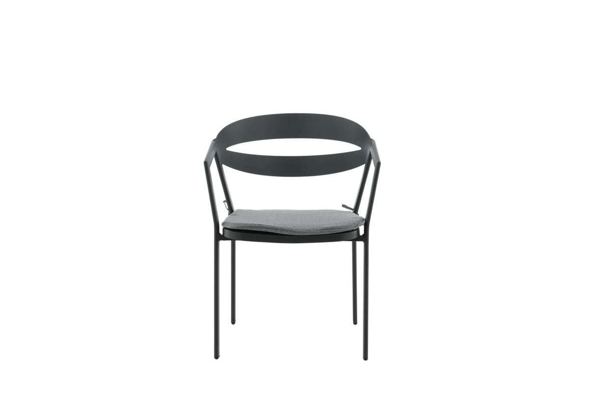 Gartenstuhl Sylt - aus Aluminium in Schwarz