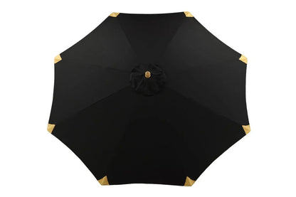Garten Sonnenschirm Boho – Ø270 cm in wahlweise Schwarz oder Grau