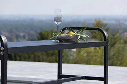Gartenbank Cäsar - aus robustem, schwarzem Aluminium