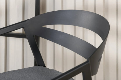 Gartenstuhl Sylt - aus Aluminium in Schwarz